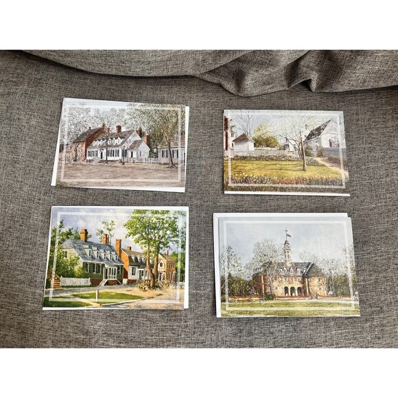 Colonial Williamsburg Blank Greeting Cards 4 Designs With Envelopes - Picture 1 of 3